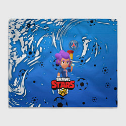 Плед флисовый BRAWL STARS SHELLY PSG, цвет: 3D-велсофт