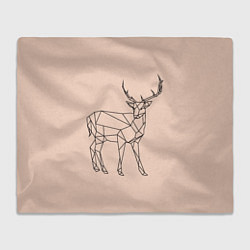 Плед флисовый Олень, deer, цвет: 3D-велсофт