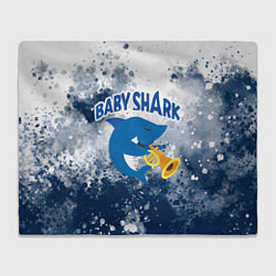 Плед флисовый BABY SHARK БЭБИ ШАРК, цвет: 3D-велсофт
