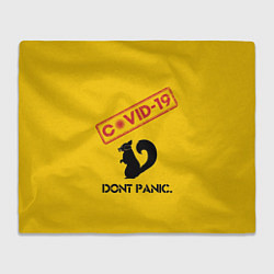 Плед флисовый Dont Panic covid-19, цвет: 3D-велсофт