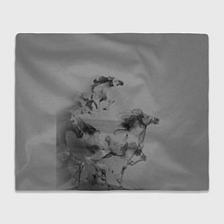 Плед флисовый Кони, цвет: 3D-велсофт