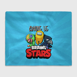 Плед флисовый Among Us and Brawl Stars, цвет: 3D-велсофт