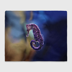 Плед флисовый Морской конёк, цвет: 3D-велсофт