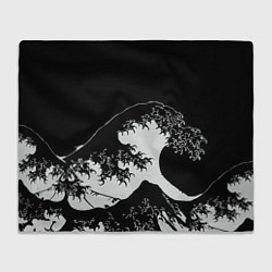 Плед флисовый Волна Канагава, цвет: 3D-велсофт