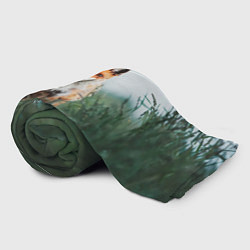 Плед флисовый Лисица в зелени, цвет: 3D-велсофт — фото 2