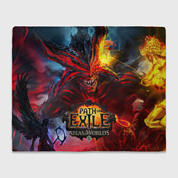 Плед флисовый Path of Exile, цвет: 3D-велсофт