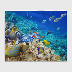 Плед флисовый Морской мир, цвет: 3D-велсофт