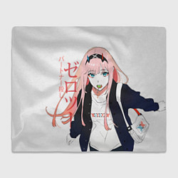 Плед флисовый Zero Two, Darling in the Franx, цвет: 3D-велсофт