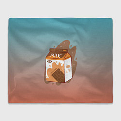 Плед флисовый Шоколадное молоко в коробке, цвет: 3D-велсофт