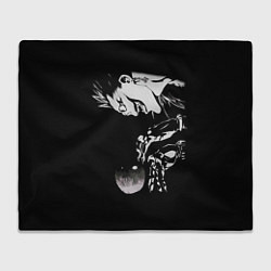 Плед флисовый Рюк и яблоко Death Note, цвет: 3D-велсофт