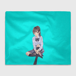 Плед флисовый Anime girl, цвет: 3D-велсофт