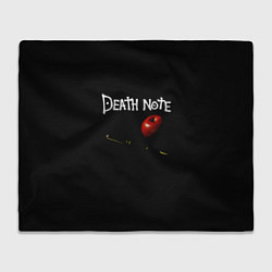 Плед флисовый Death Note яблоко и ручка, цвет: 3D-велсофт