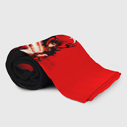 Плед флисовый Чёрный Аста красный туман, цвет: 3D-велсофт — фото 2