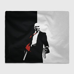 Плед флисовый Hitman BW, цвет: 3D-велсофт