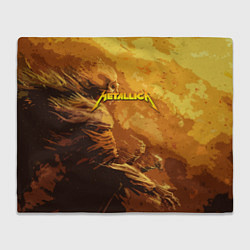 Плед флисовый Metallica Music, цвет: 3D-велсофт