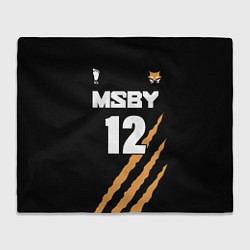 Плед флисовый 12 MSBY BLACK JACKALS, цвет: 3D-велсофт