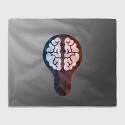 Плед флисовый Прокачай мозги, цвет: 3D-велсофт