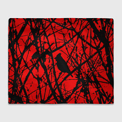 Плед флисовый Хоррор Мрачный лес, цвет: 3D-велсофт