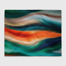 Плед флисовый Мозаичный абстрактный узор, цвет: 3D-велсофт