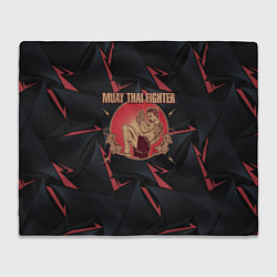Плед флисовый MUAY THAI FIGHTER, цвет: 3D-велсофт