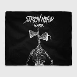 Плед флисовый Siren Head BW, цвет: 3D-велсофт