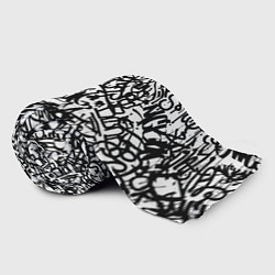 Плед флисовый Graffiti black on white, цвет: 3D-велсофт — фото 2