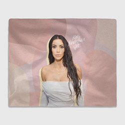 Плед флисовый Ким Кардашьян, цвет: 3D-велсофт