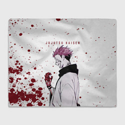 Плед флисовый Ryomen Sukuna Jujutsu Kaisen, цвет: 3D-велсофт