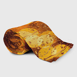 Плед флисовый Дождик золотой, цвет: 3D-велсофт — фото 2