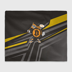 Плед флисовый BTC монета, цвет: 3D-велсофт