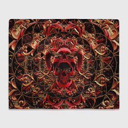 Плед флисовый Череп красного демона, цвет: 3D-велсофт