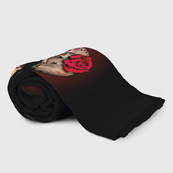 Плед флисовый Ведьма с красной розой, цвет: 3D-велсофт — фото 2