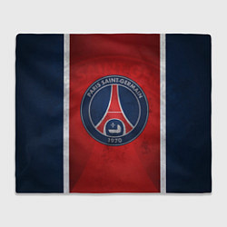 Плед флисовый Paris Saint-Germain, цвет: 3D-велсофт