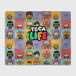 Плед флисовый Toca Life: Faces, цвет: 3D-велсофт
