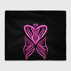 Плед флисовый Бабочка любви, цвет: 3D-велсофт