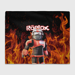 Плед флисовый ROBLOX FIRE РОБЛОКС ОГОНЬ ПОЖАРНЫЙ, цвет: 3D-велсофт