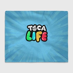 Плед флисовый Toca Life: Logo, цвет: 3D-велсофт