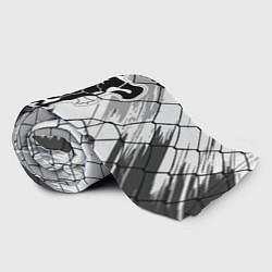 Плед флисовый Чёрный клевер бык за решеткой, цвет: 3D-велсофт — фото 2