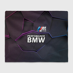 Плед флисовый BMW Perfomance, цвет: 3D-велсофт
