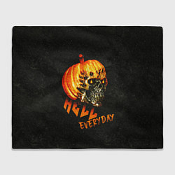 Плед флисовый Helloween череп тыква scull pumkin, цвет: 3D-велсофт