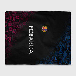 Плед флисовый FC BARCA CHEMPION, цвет: 3D-велсофт