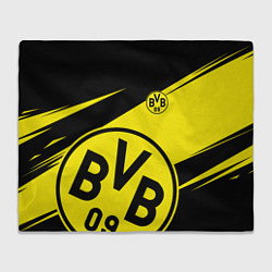 Плед флисовый BORUSSIA BVB 09 LOGO, цвет: 3D-велсофт