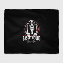 Плед флисовый Бассет-Хаунд Basset Hound, цвет: 3D-велсофт