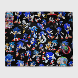 Плед флисовый SONIC PATTERN HERO СОННИК, цвет: 3D-велсофт