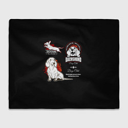 Плед флисовый Собака Такса Dachshund, цвет: 3D-велсофт