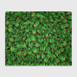 Плед флисовый Ёлки-иголки, цвет: 3D-велсофт