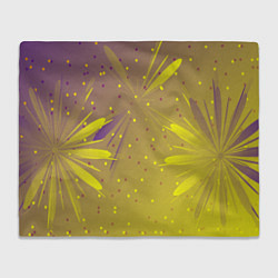 Плед флисовый Новогодний салют фейерверк, цвет: 3D-велсофт