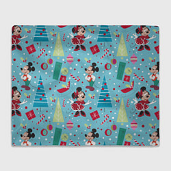 Плед флисовый Mickey and Minnie pattern, цвет: 3D-велсофт