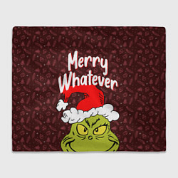 Плед флисовый ГРИНЧ GRINCH WHATEVER, цвет: 3D-велсофт