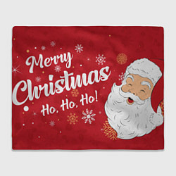 Плед флисовый Merry Christmas Ho Ho Ho!, цвет: 3D-велсофт